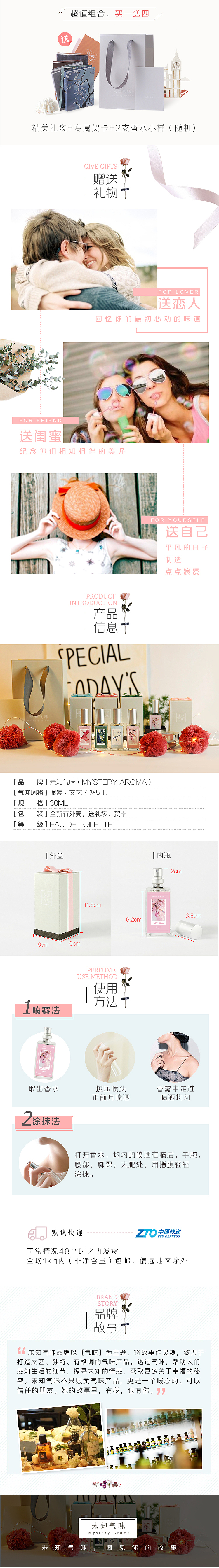 礼物说-未知气味-樱花少女香水网页设计
