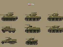 像素二戰(zhàn)美軍坦克
