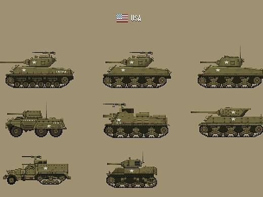 像素二战美军坦克