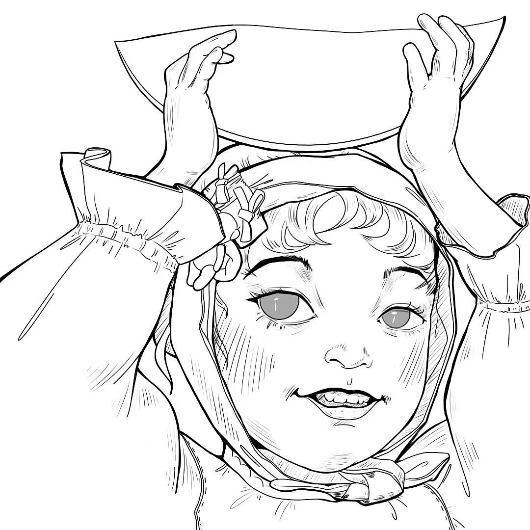 头像,线稿