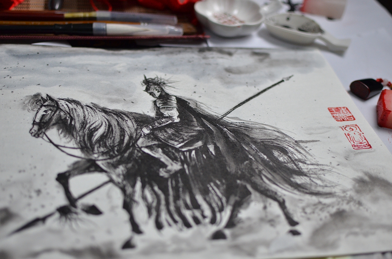 春分至将军归水墨涂鸦