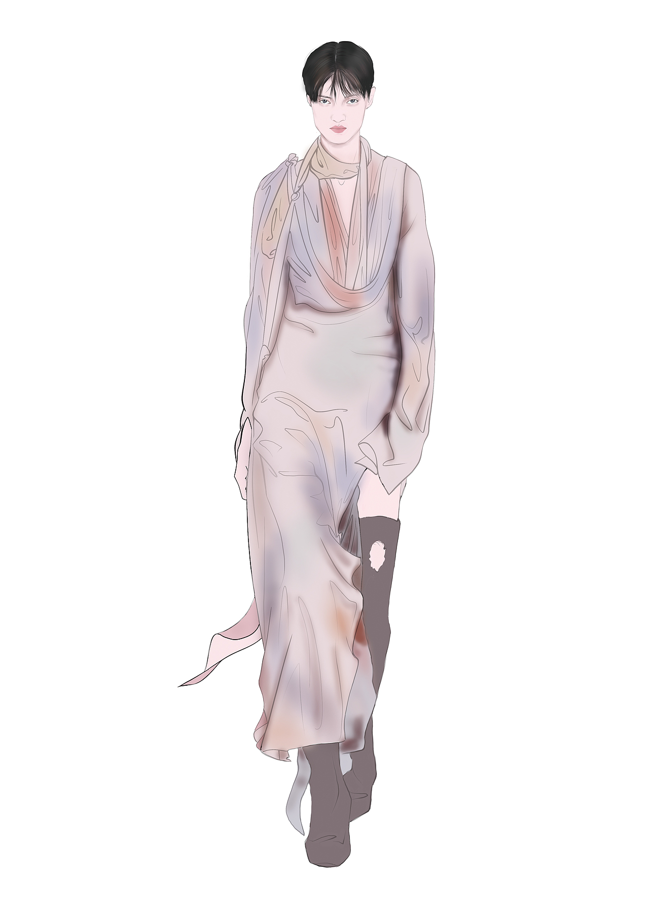 服装效果图（图ZMzAwNzcwNzY4） - 休闲/流行服饰 - 站酷设计师脖子以下都是腿原创素材 - 站酷ZCOOL