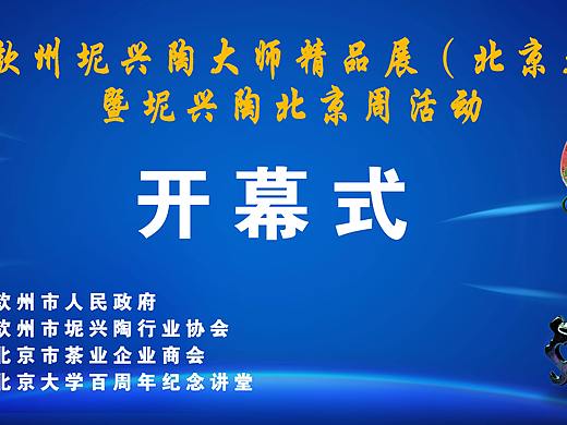 北京大学钦州坭兴陶艺术展UI logo 展板