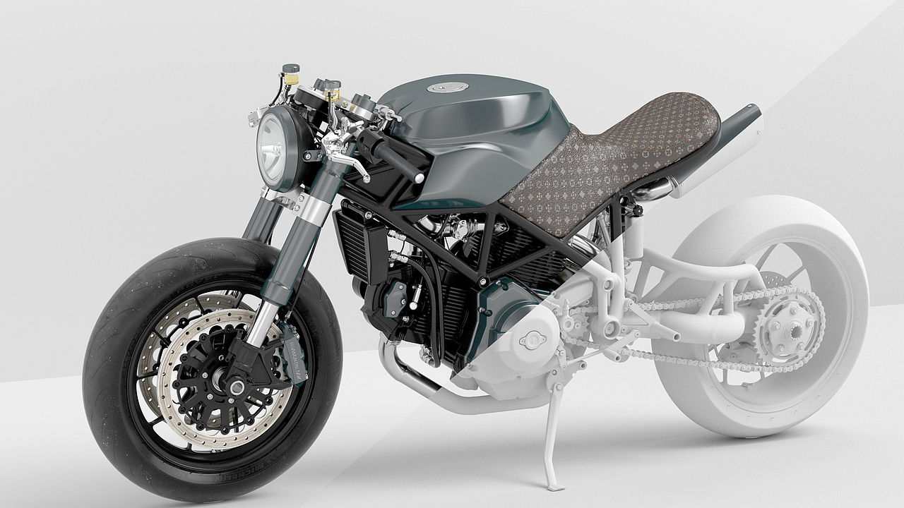 杜卡迪 摩托车渲染 街车渲染