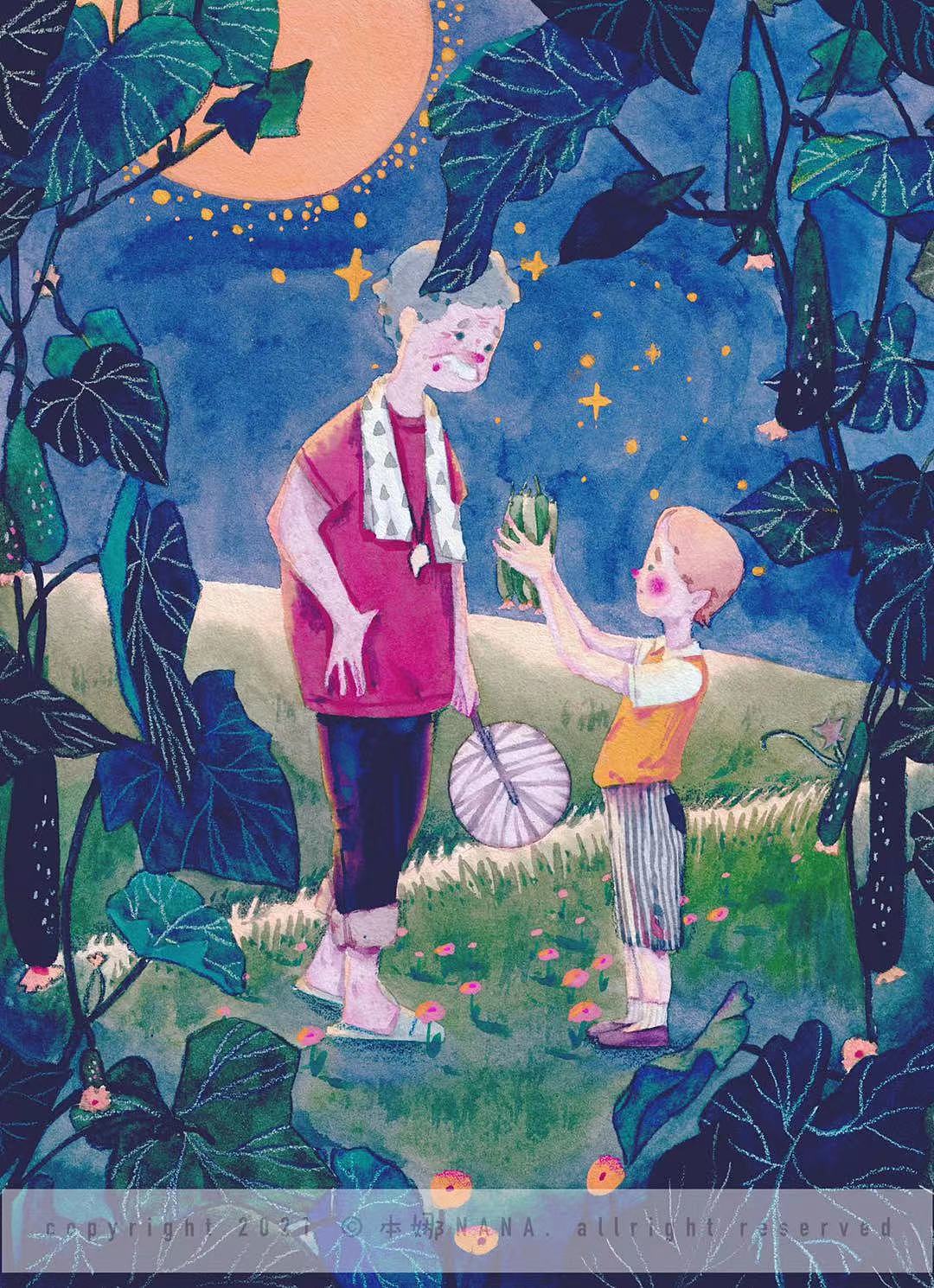 《新母语》商稿配图（图ZMjc5MjM3MzY4） - 儿童插画 - 站酷设计师本娜NANA原创素材 - 站酷ZCOOL