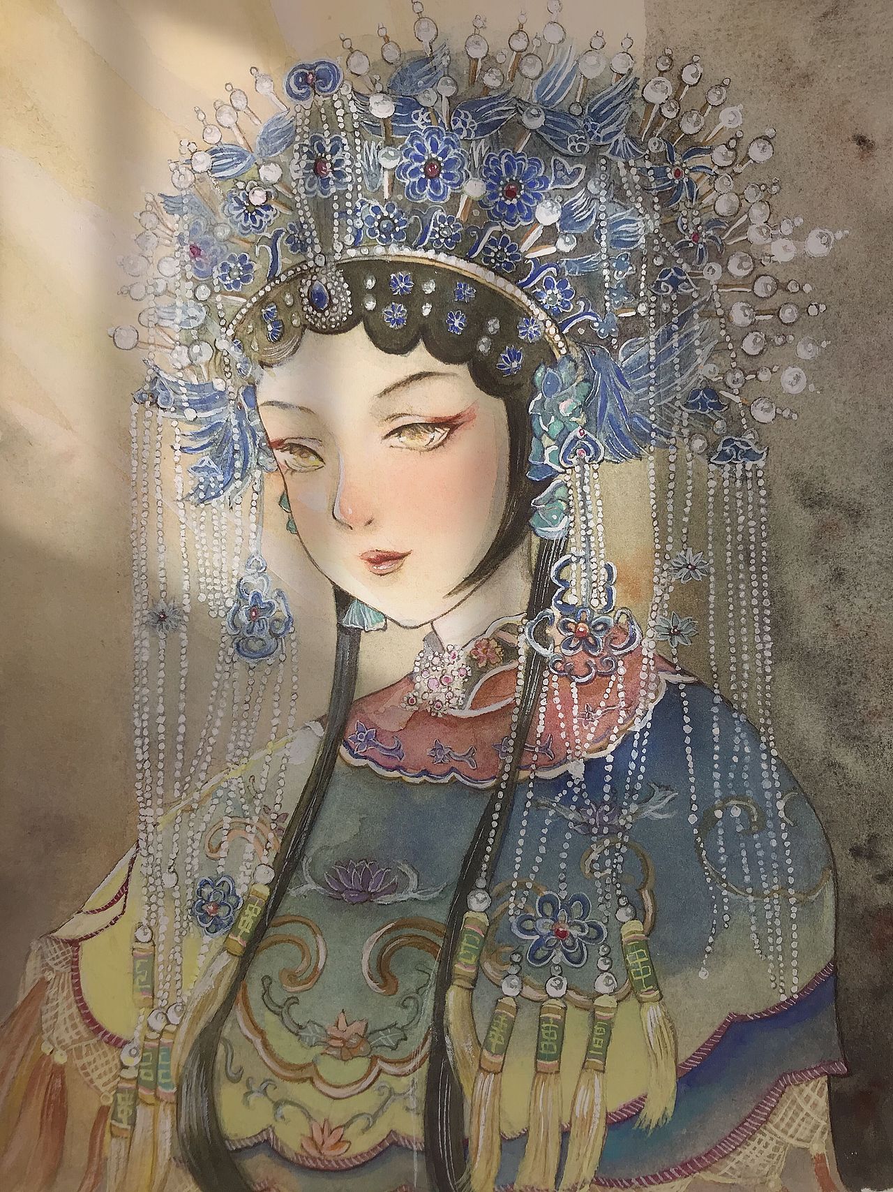 水彩画商细蕊手绘