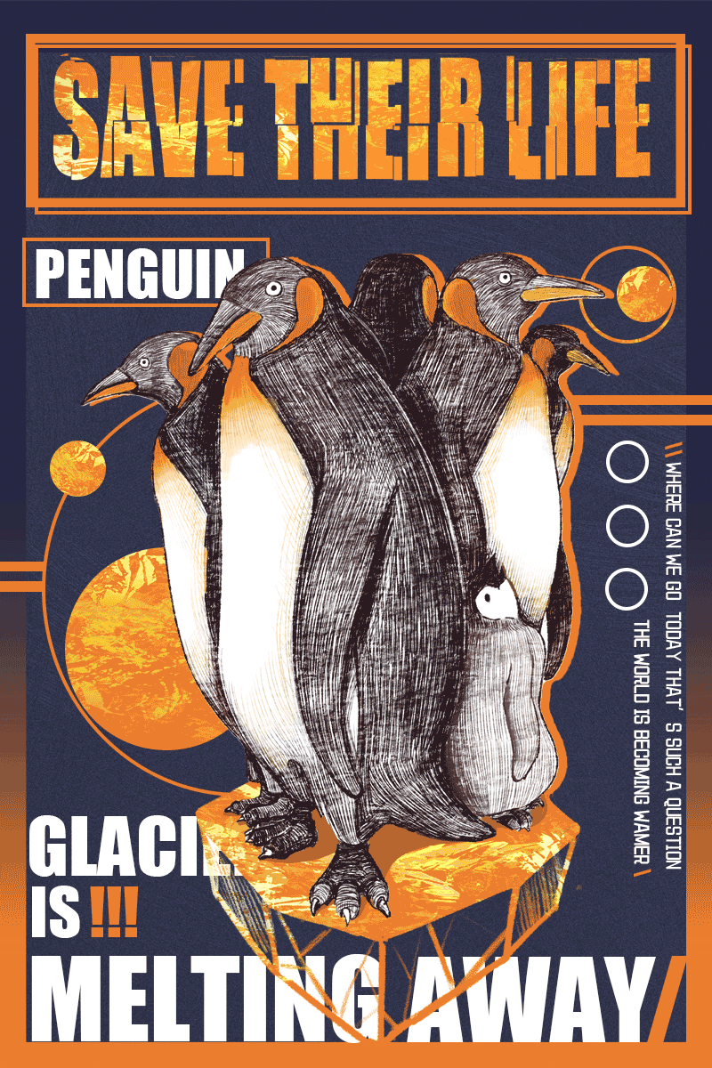 聚焦冰川和赖以生存的动物们（图ZMjY3NDM0NTQw） - 海报 - 站酷设计师weewoo原创素材 - 站酷ZCOOL