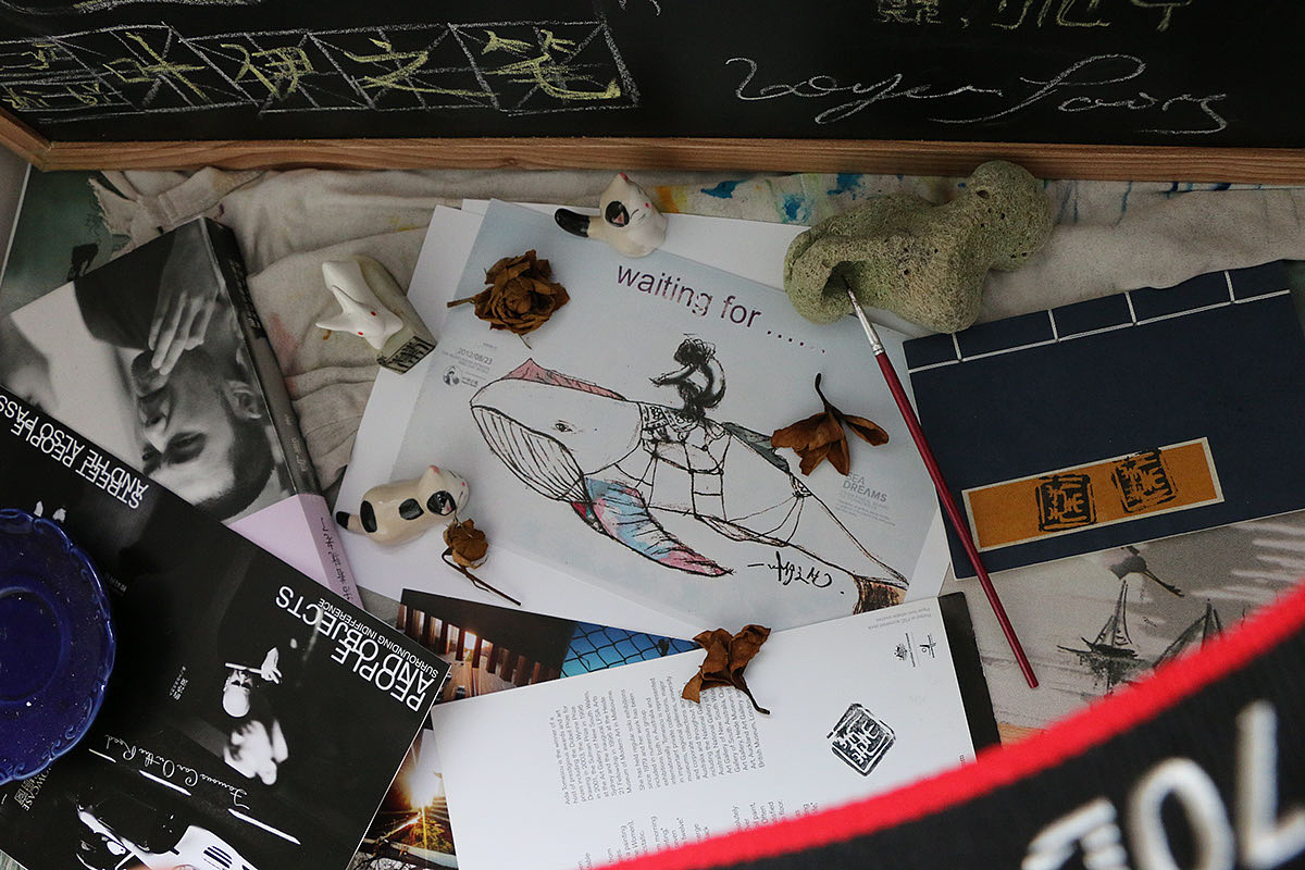 出发西藏前,摆的一个桌面