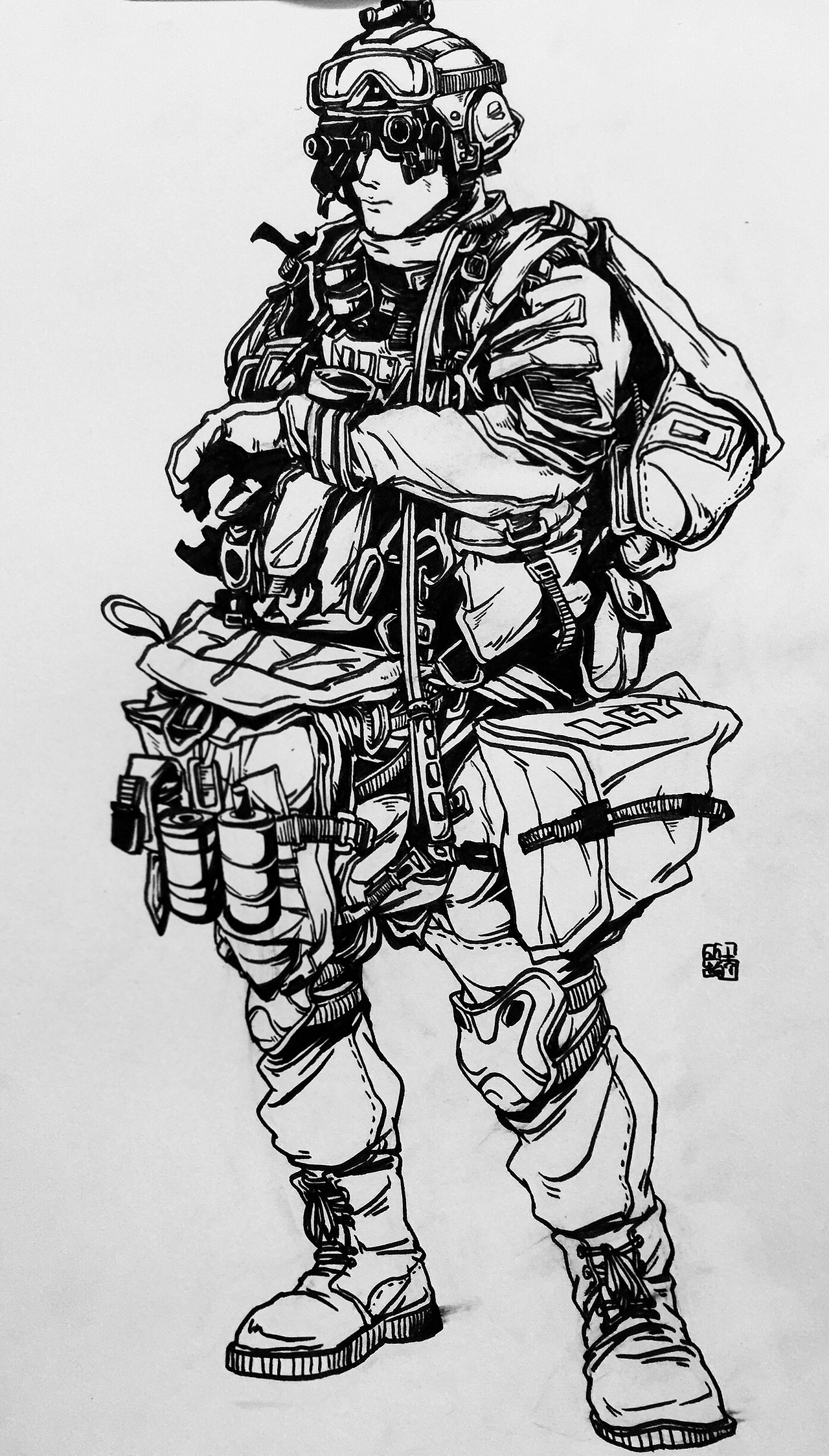 军事漫画风速写|动漫|单幅漫画|花二轮同学_原创作品-站酷zcool