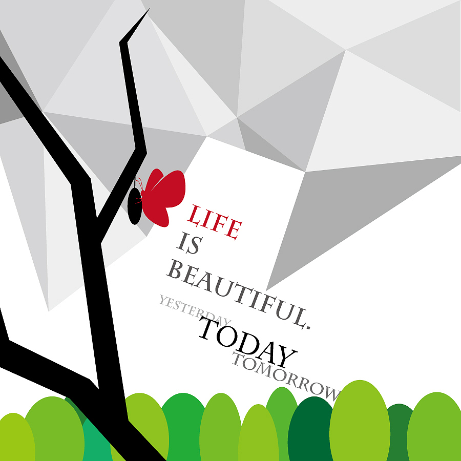 LIFE IS BEAUTIFUL（图ZMjgyNDI4Njg=） - 创作习作 - 站酷设计师大鸡腿啊原创素材 - 站酷ZCOOL