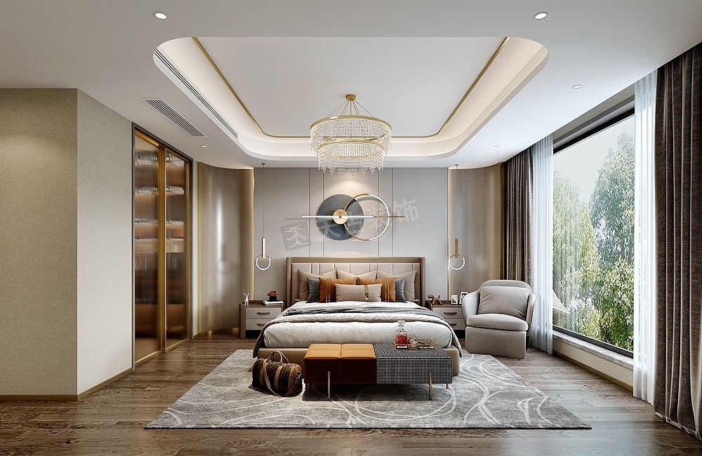 碧桂园保利云禧装修,叠拼户型中式轻奢风格设计