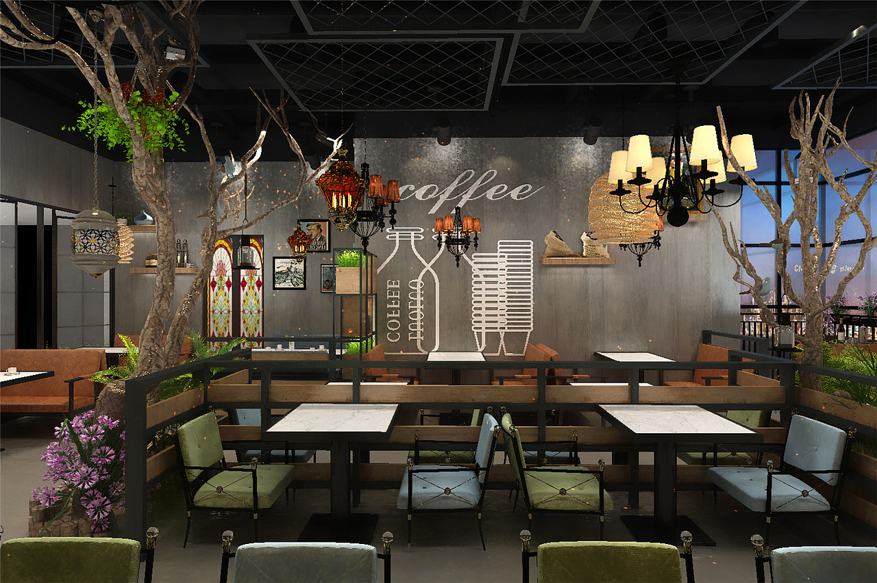 咖啡厅|空间|室内设计|qiqiao8 - 原创作品 - 站酷 (ZCOOL)