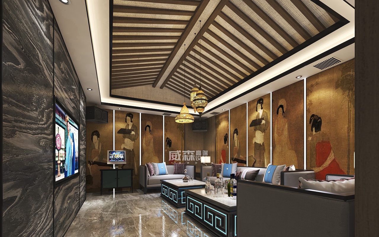 中式韵味的ktv设计