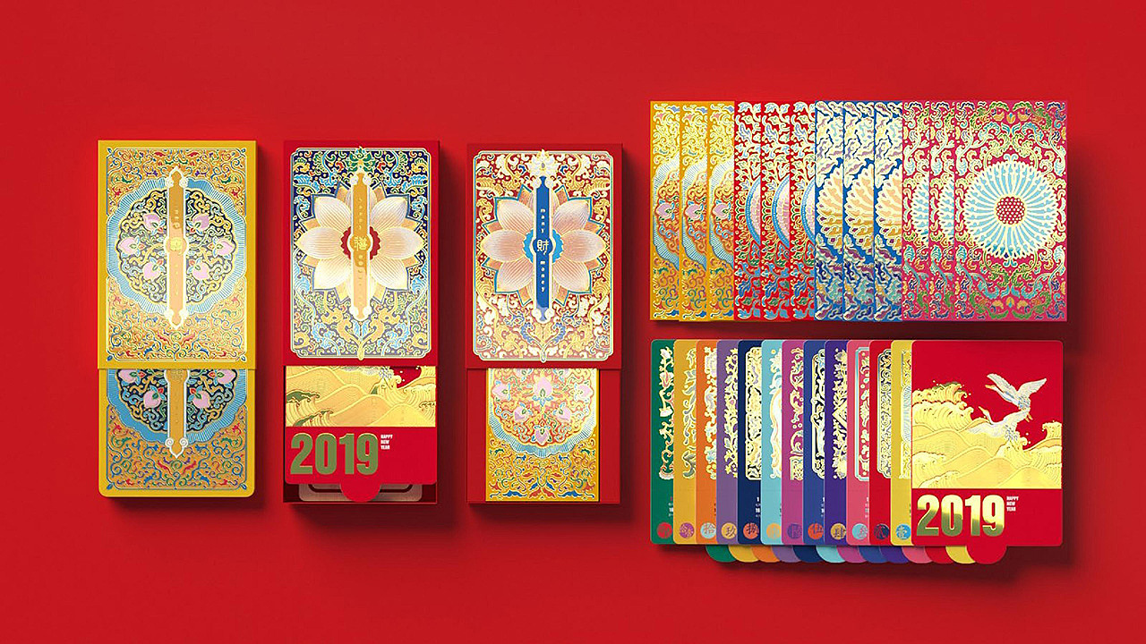 2019 年景泰蓝系列《新春大礼包-福禄寿喜财》（图ZMTQzMDQ3MzY4） - 包装 - 站酷设计师知汇文化一李纪原创素材 - 站酷ZCOOL