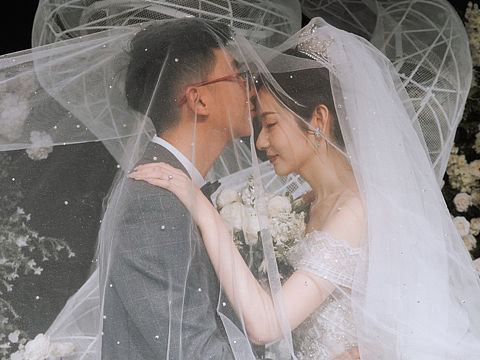 婚礼跟拍客片｜头纱成了这组照片的点睛之笔