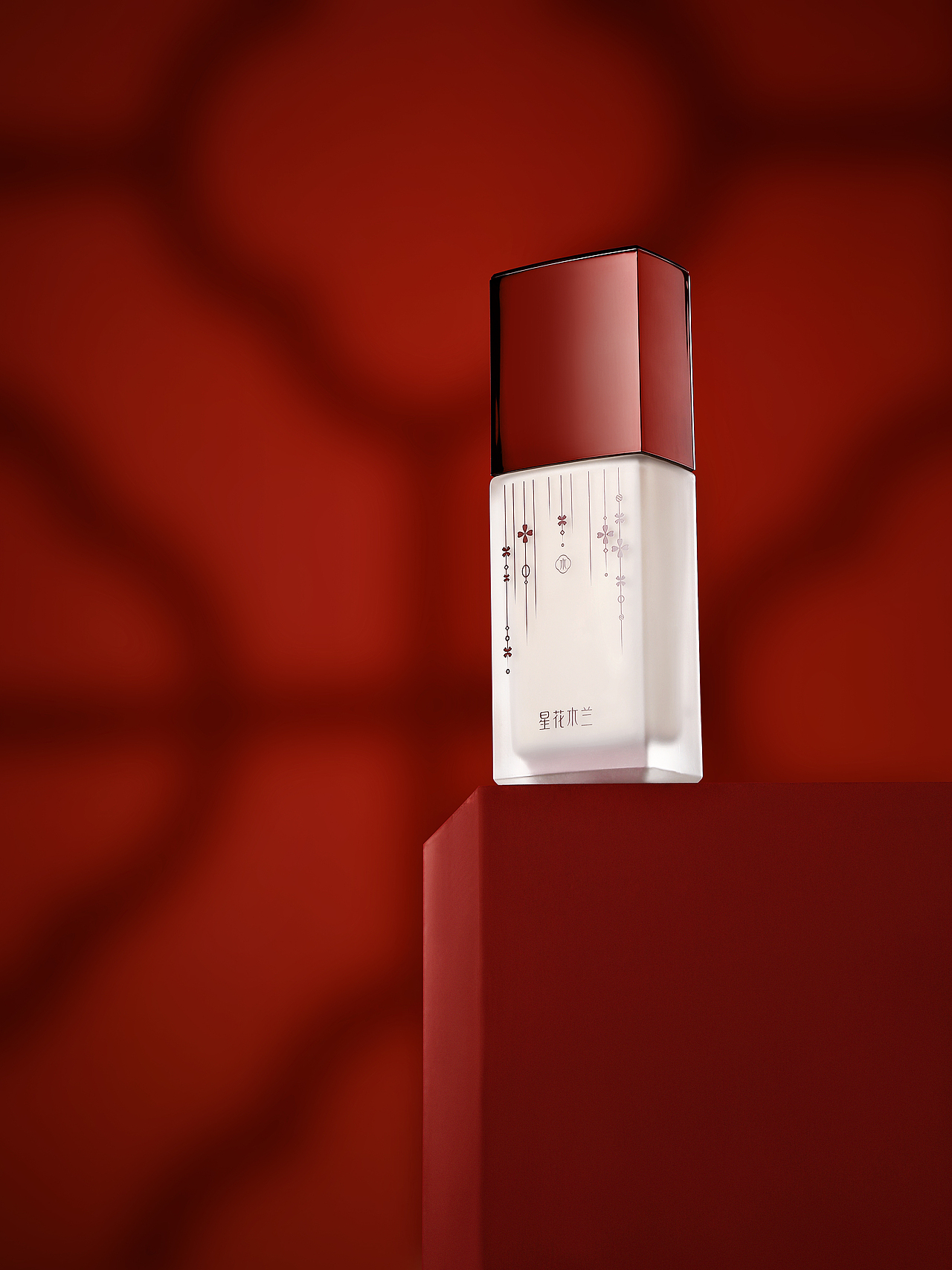 星花木兰粉霜静物摄影化妆品拍摄