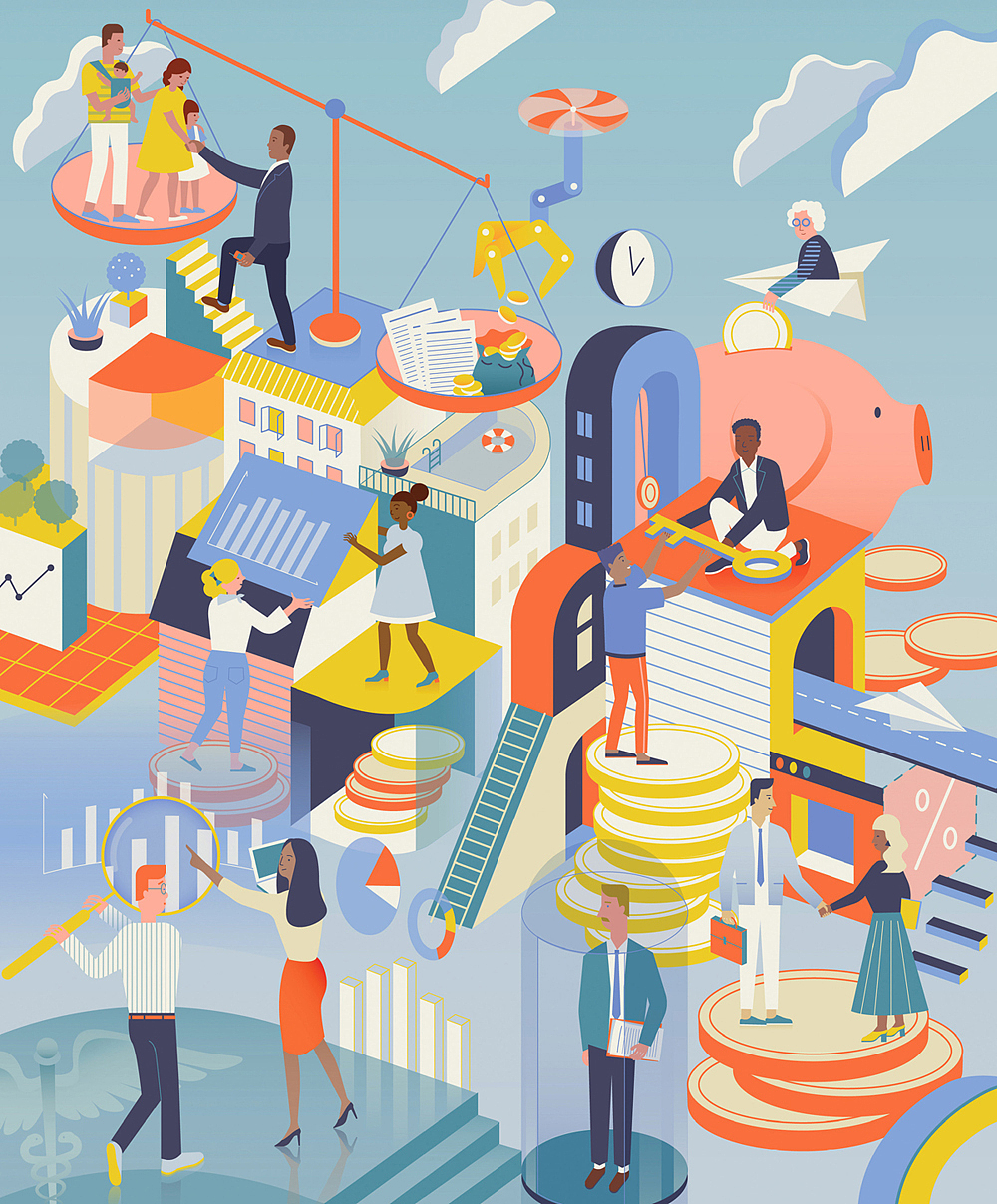 经济主题杂志插图初体验（图ZMTYxNzc4NTE2） - 商业插画 - 站酷设计师Huihuihuiart原创素材 - 站酷ZCOOL