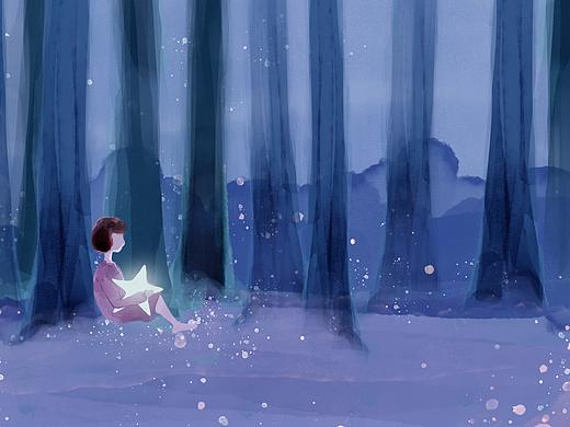原创插画《手可摘星辰》（个人主页-ZNDcxNzkxNDA=） - 创作习作 - 站酷设计师文琴Jean原创素材 - 站酷ZCOOL