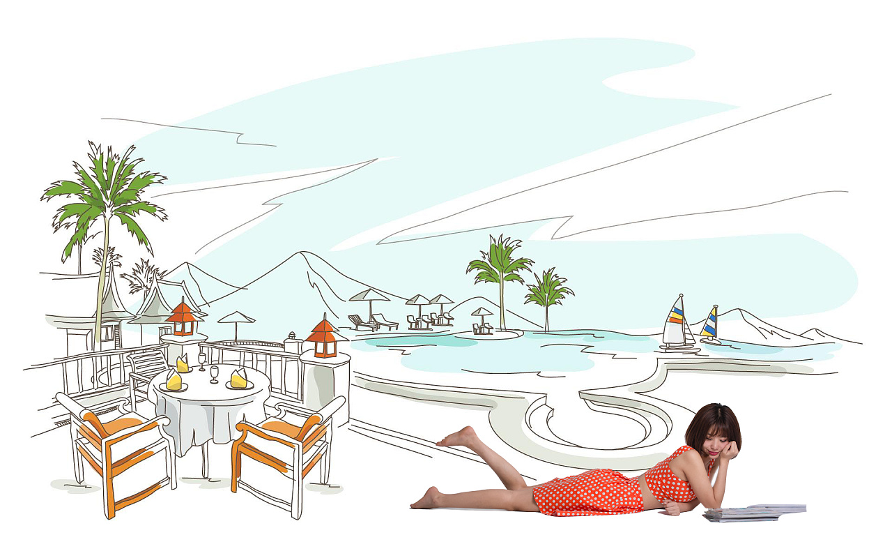 简笔画《世界那么大,我想去看看》