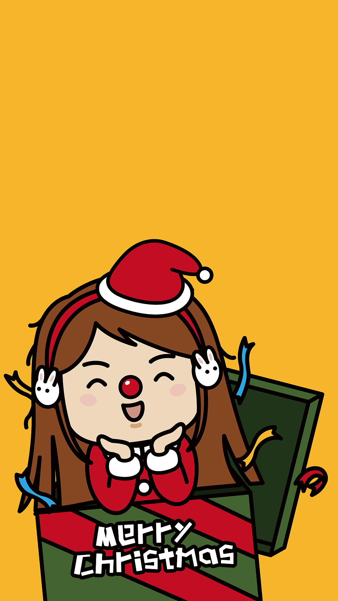 祝大家圣诞节快乐！送上萌萌哒圣诞节手机壁纸！（图ZMzkzMjIwNjg=） - 艺术插画 - 站酷设计师姚姚小云原创素材 - 站酷ZCOOL