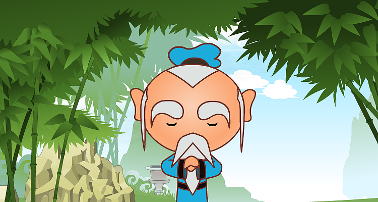 用一个卡通老夫子和大家聊聊古代礼仪,诗词,节日等等传统文化符号,这