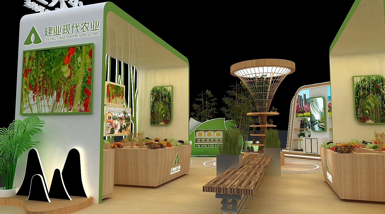 农产品展会3d效果图