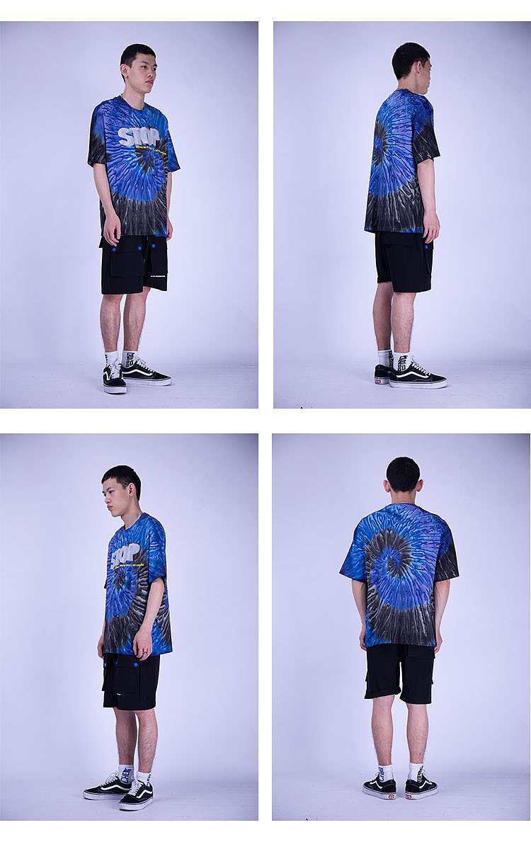 2019夏季新款扎染撞色复古国潮五分袖渐变情侣装（图ZMTU2ODkyMzky） - 休闲/流行服饰 - 站酷设计师SOBER7原创素材 - 站酷ZCOOL