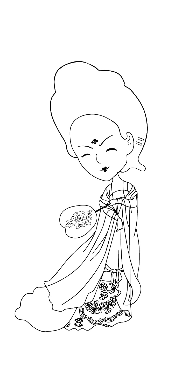 簪花仕女图之人物练习1