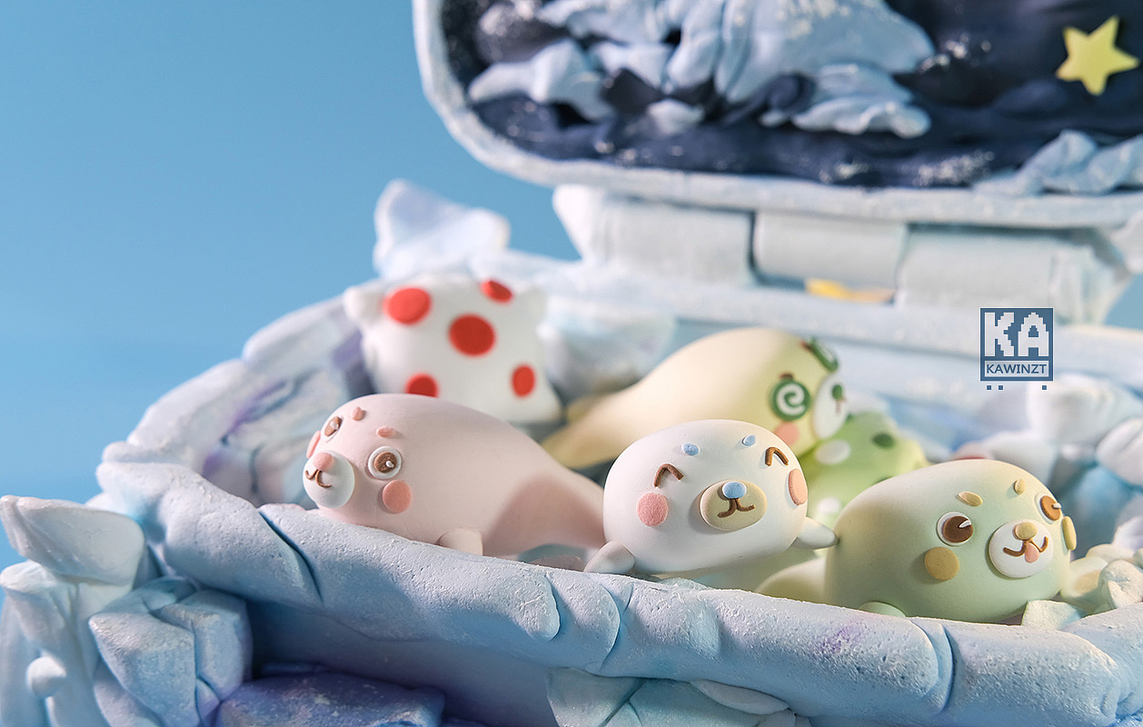 粘土手作海豹叠叠乐园