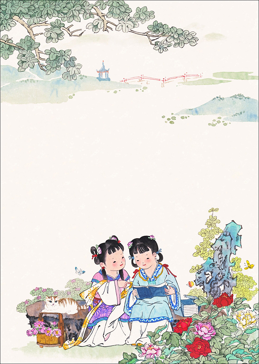 国学童子（二）（图ZMjQyNjMwNTMy） - 艺术插画 - 站酷设计师徆如art原创素材 - 站酷ZCOOL