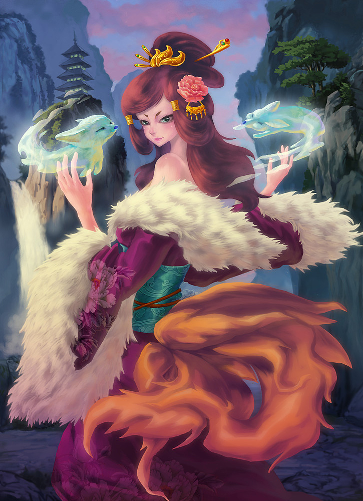 狐媚|插画|游戏原画|朝畅 - 原创作品 - 站酷 (zcool)