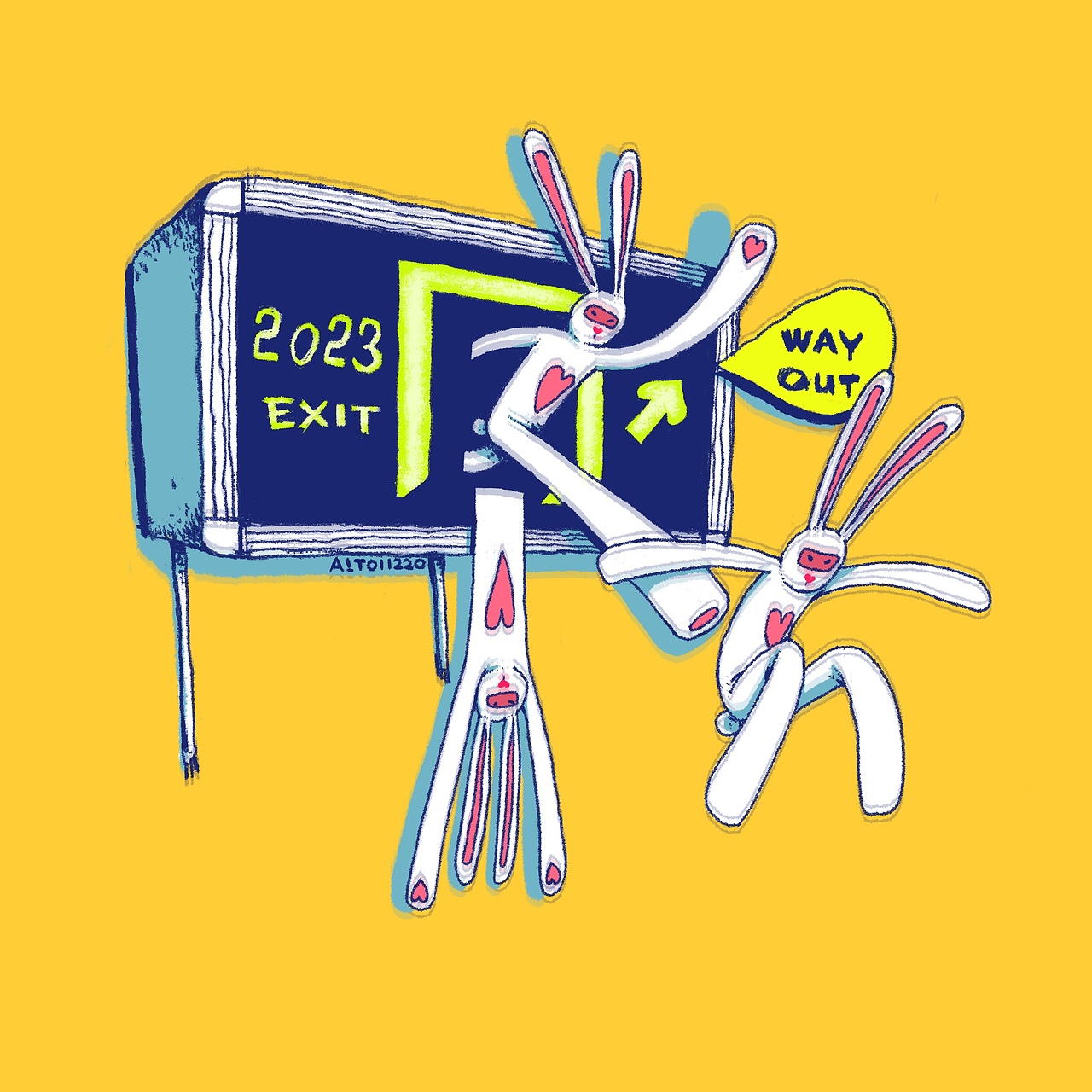 2023 rabbit YELLOW（图ZMzI3ODk3MTY4） - 绘画 - 站酷设计师ALT阿雷特原创素材 - 站酷ZCOOL