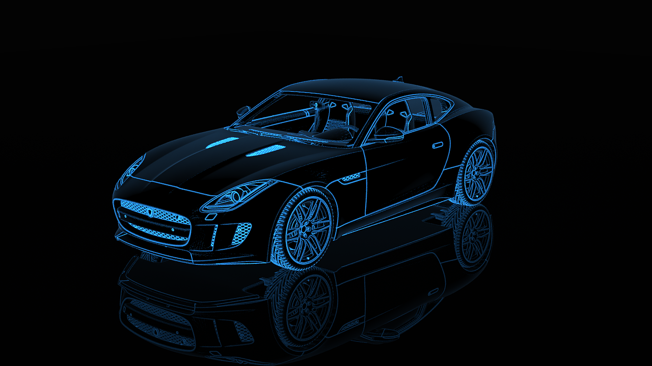 捷豹全息影像效果c4d渲染ae合成