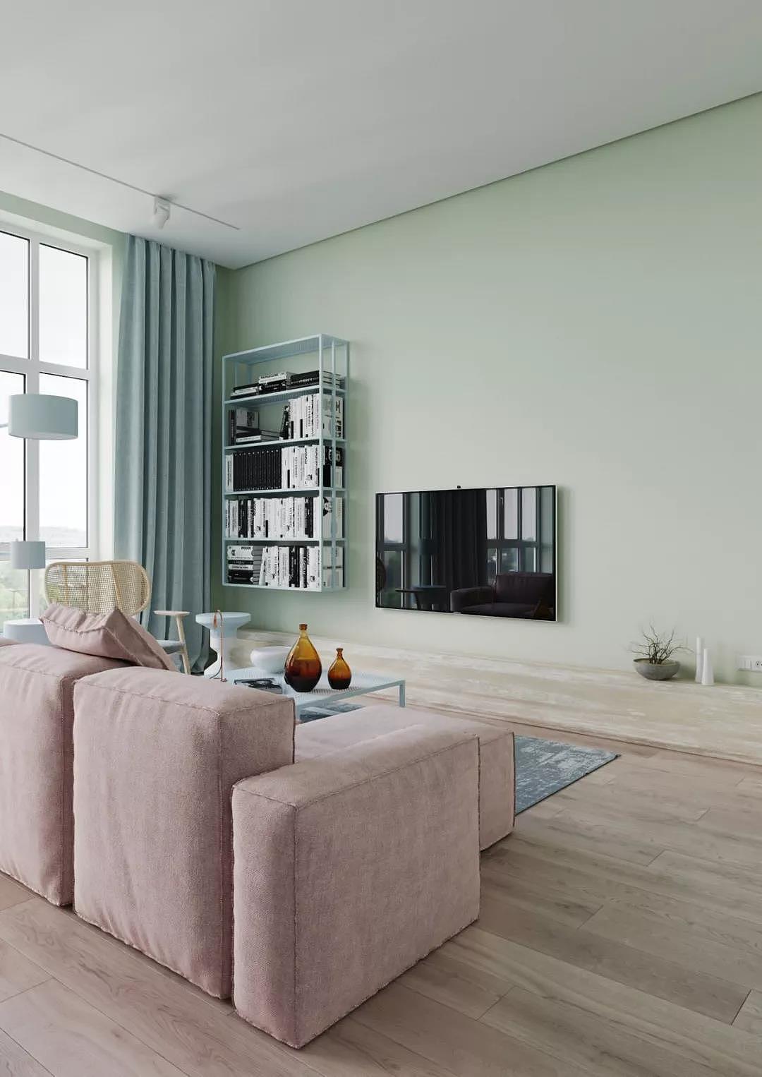 高颜值的薄荷绿，简约风的家真美！（图ZMTE2NDczMjU2） - 家装设计 - 站酷设计师大珺17631160439原创素材 - 站酷ZCOOL