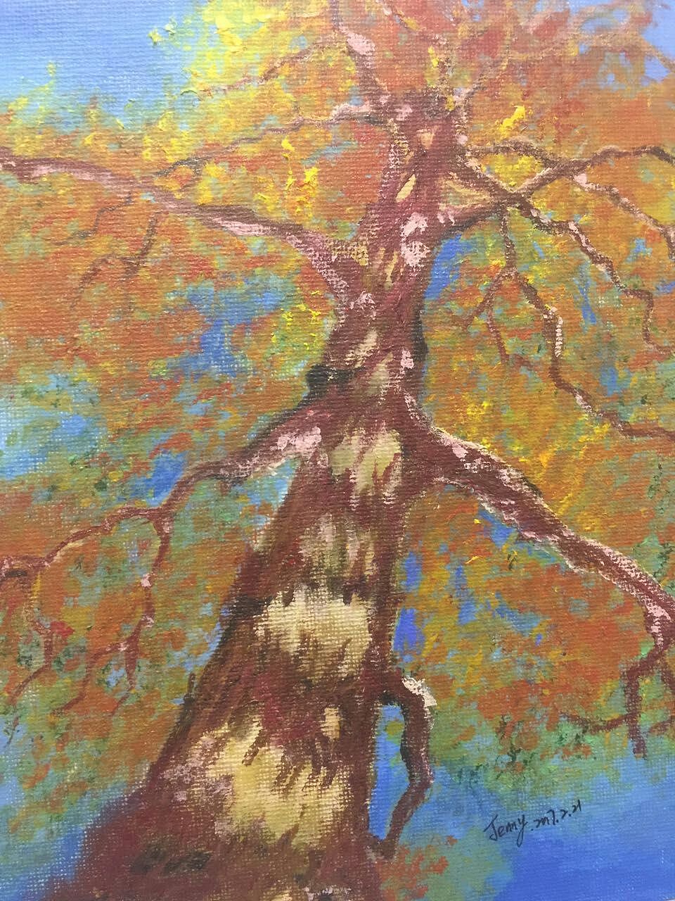 苍天大树|纯艺术|油画|兔兔艺术 - 原创作品 - 站酷 (zcool)