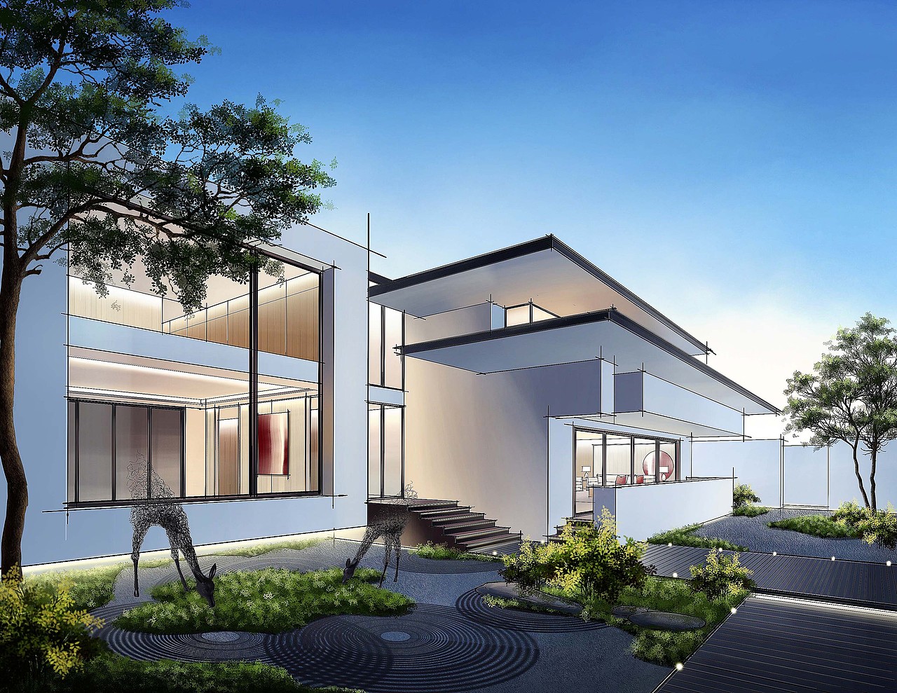 刷几笔一栋别墅就出来了#建筑设计#iPad手绘