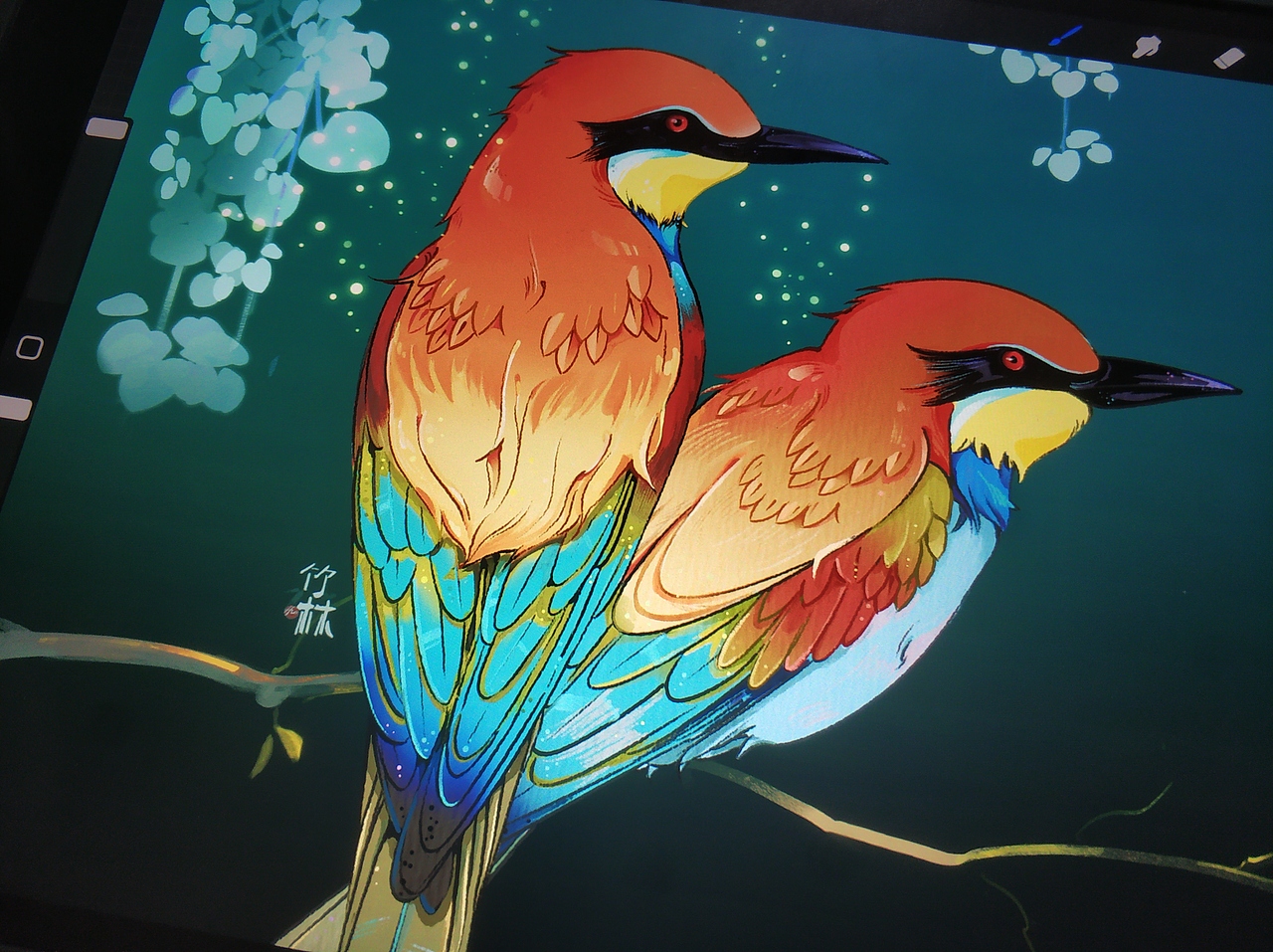 一個(gè)參考黃喉蜂虎的鳥類插圖（圖ZMjg2NTkwODQw） - 創(chuàng)作習(xí)作 - 站酷設(shè)計(jì)師點(diǎn)哥小竹林原創(chuàng)素材 - 站酷ZCOOL