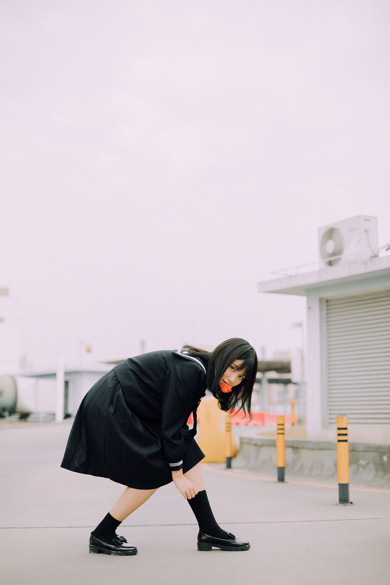 仿胶片色天台JK制服写真