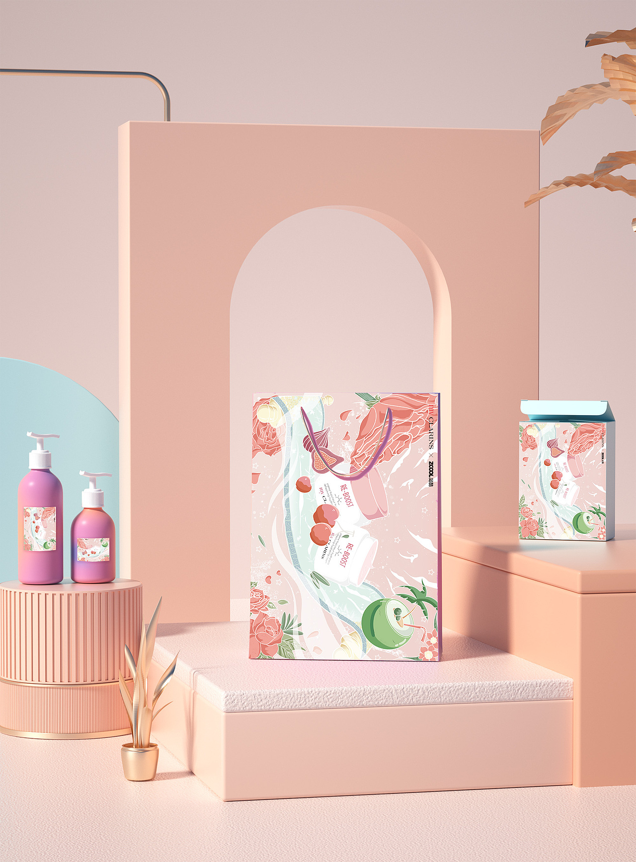 # my CLARINS 寻找天然好食肌 #天然美肌画卷（图ZMjk1MzgwNDQ0） - 海报 - 站酷设计师fractal离别原创素材 - 站酷ZCOOL