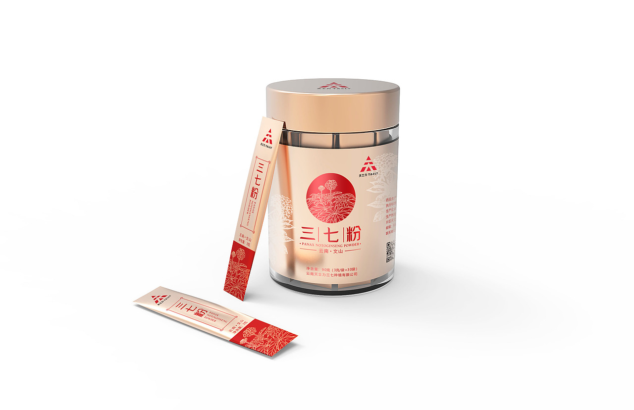 天士力三七粉系列化包装设计