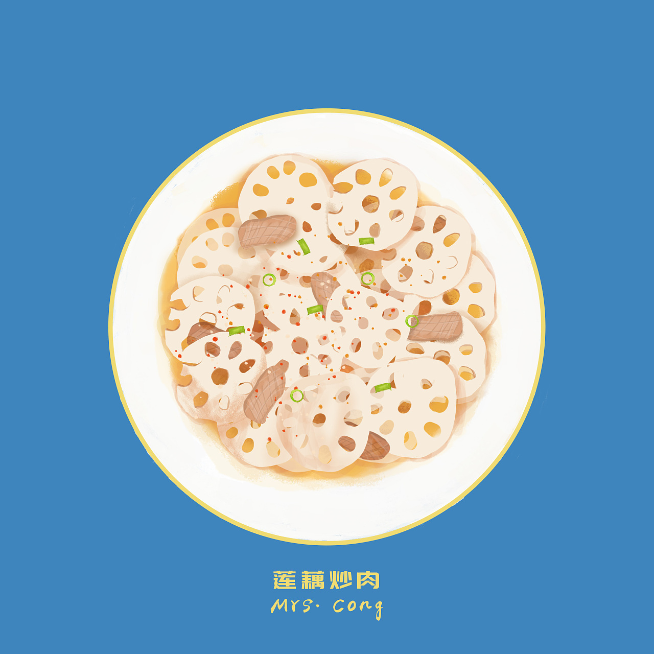 家常菜-美食插画