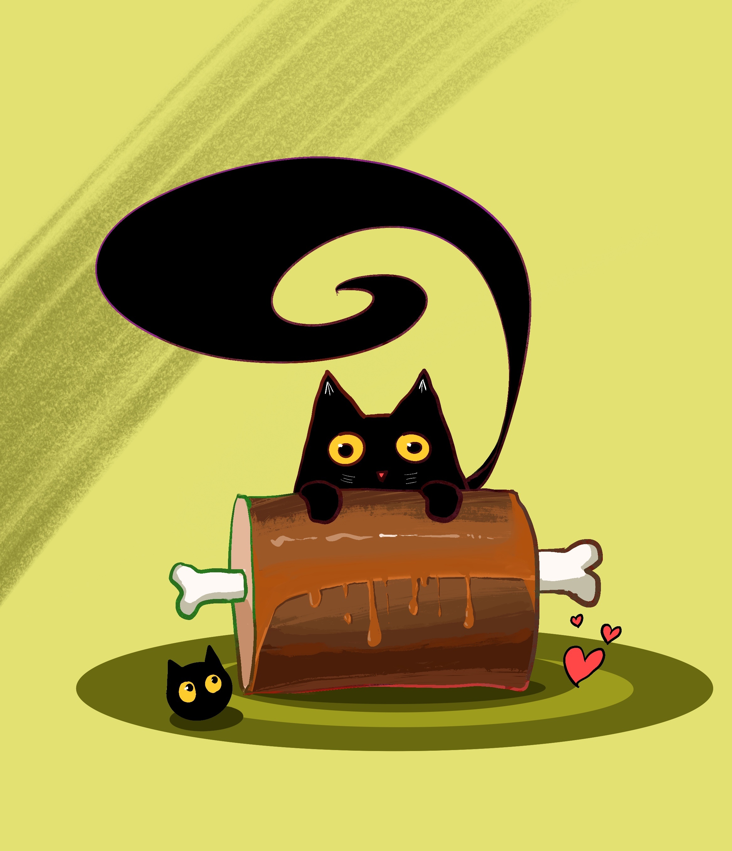 大尾巴猫|插画|儿童插画|付奥义 - 原创作品 - 站酷 (zcool)