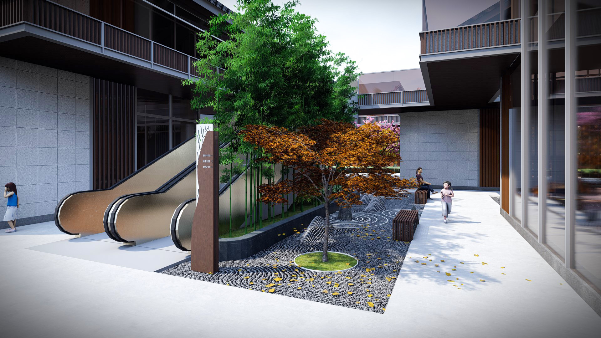 新中式 景观庭院花园设计|三维|场景|FTdesign - 原创作品 - 站酷 (ZCOOL)