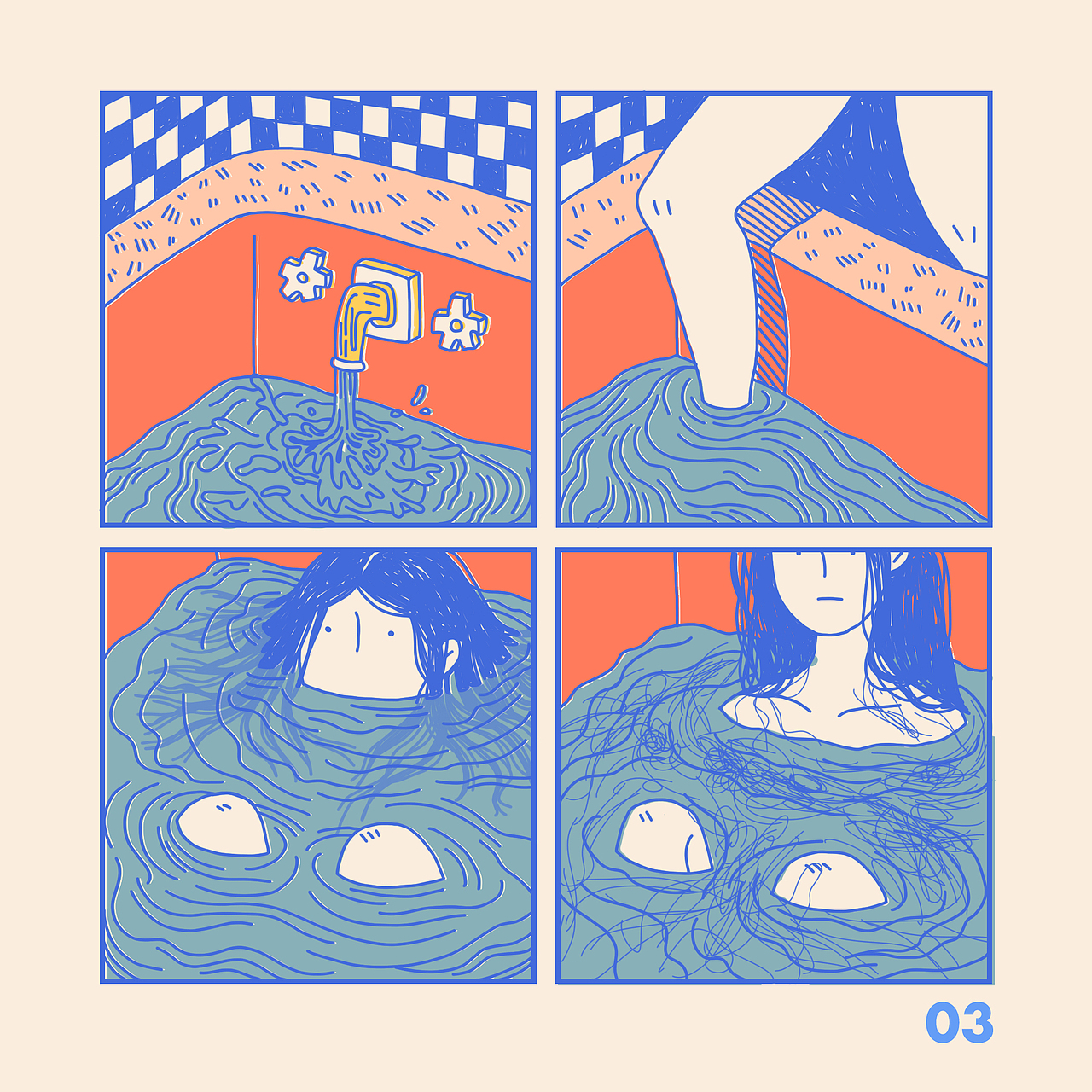 秃头日常（图ZMjI2MzMyMDMy） - 短篇/格漫 - 站酷设计师一翁虾原创素材 - 站酷ZCOOL