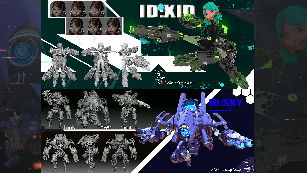 机甲设计练习:参考《雏蜂》和工业式机械