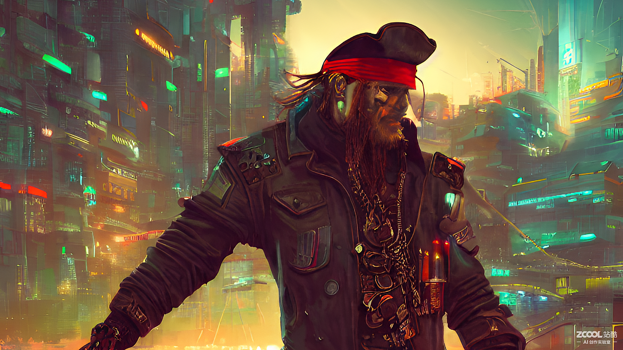 #AI创作实验室#科技，海盗（图ZMzIwOTE0MzI4） - AI作品 - 站酷设计师杨杨yann原创素材 - 站酷ZCOOL