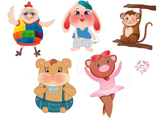 可可愛愛的白皮黃皮黑皮們（個人主頁-ZNjYwOTczNDg=） - 商業(yè)插畫 - 站酷設(shè)計師Lulu懿小只原創(chuàng)素材 - 站酷ZCOOL