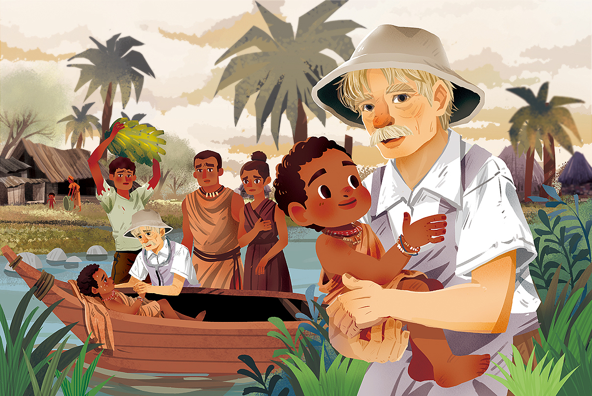 凯叔讲故事名人传-100个影响世界的人|插画|儿童插画|布尔玛插画_原创