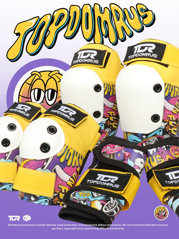 联名TDR专业儿童运动护具插画