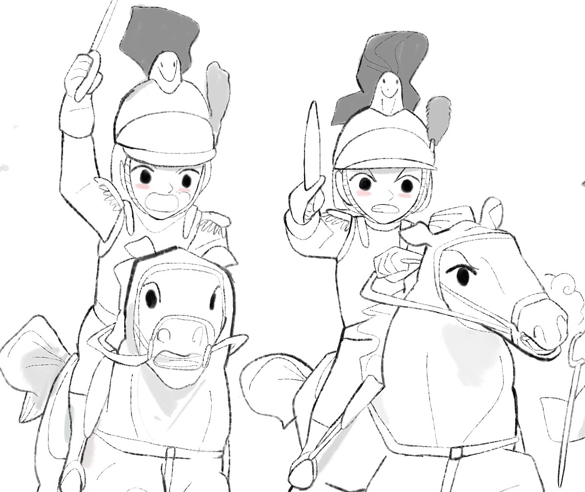 艾劳会战中冲锋的法国骑兵